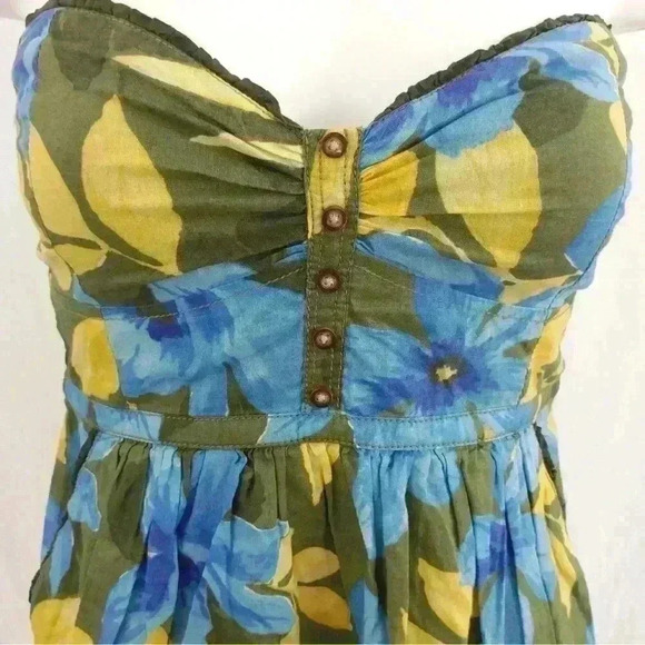 Hollister Strapless Bustier Floral Dress Size Small - Picture 4 of 9